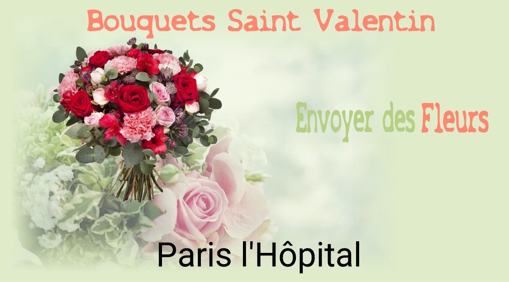 Roses de Saint-Valentin livrées à Paris-l'Hôpital